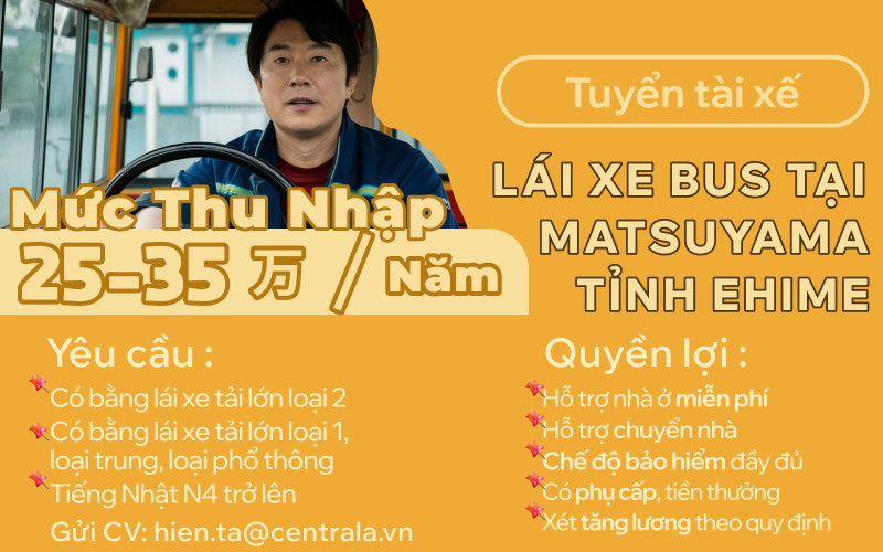 TUYỂN DỤNG TÀI XẾ LÁI XE TẠI NHẬT BẢN